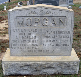 Adam Ivy Morgan and Eva Lucindy Morgan Tombstone